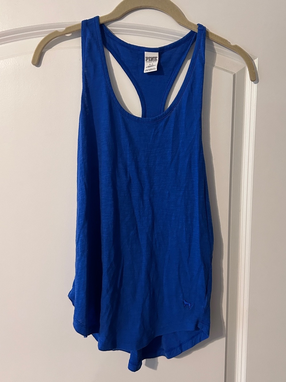 PINK Victoria's Secret Royal Blue Racerback Tank Size Small